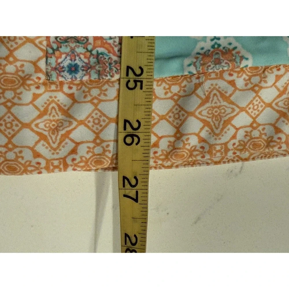 Cabana Life‎ Aqua & Orange Medallion Print Rashguard Tunic – Size 10 Girls